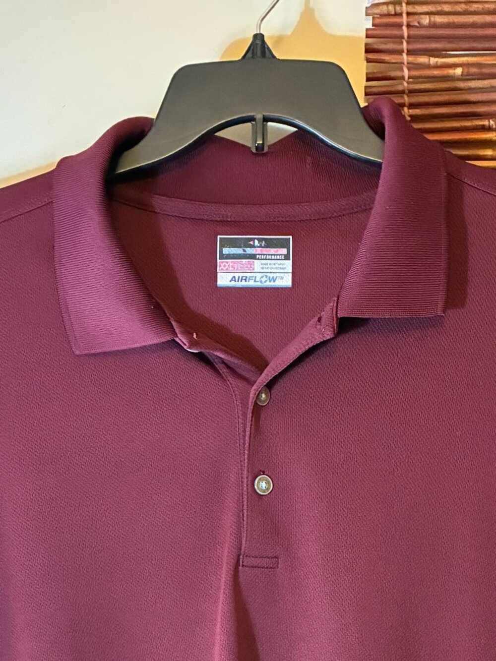 Grand Slam Airflow Burgundy Long Sleeve Golf Polo Shirt Men's XXL
